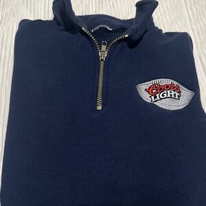 Coors Light Navy Quarter-Zip Pullover